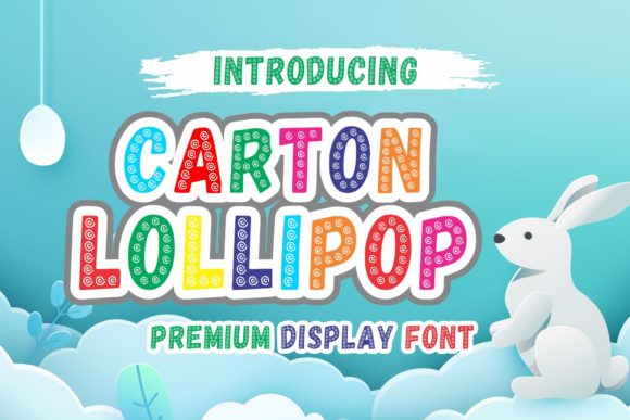 Carton Lollipop Font for Cute Craft Projects
