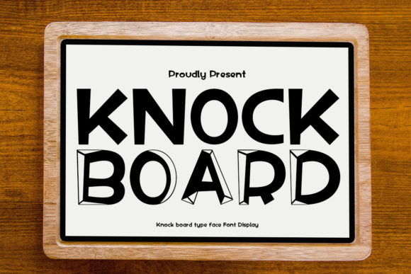 Knock Board Font: Unique Display Type for Crafters