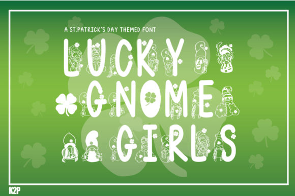 Lucky Gnome Girls: A Festive Display Font for Crafters & Makers