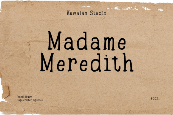 Madame Meredith Font for Editorial Design