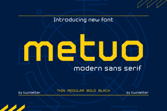 Metuo Font Review: A Geometric Display Typeface for Tech Brands