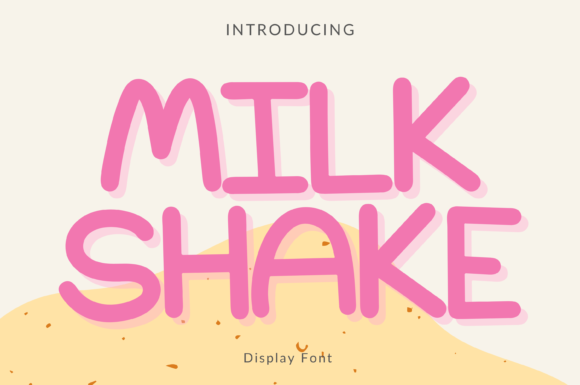 Milk Shake Style: A Joyful Display Font for Playful Brand Designs