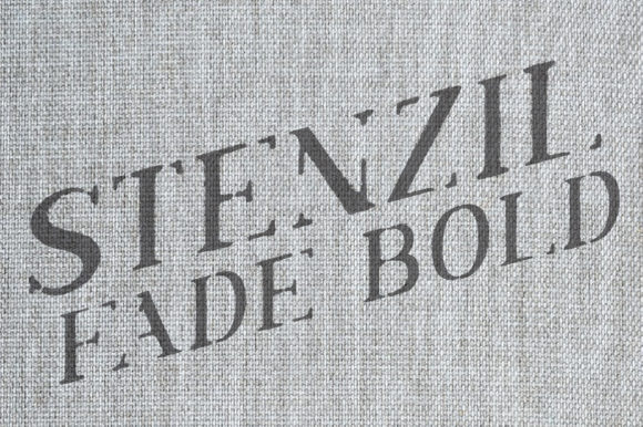 Stenzil Fade Bold Slant Font for Brand Identity