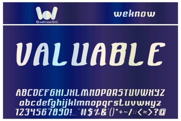 Valuable: A Modern Display Font for Web Design and Digital Branding
